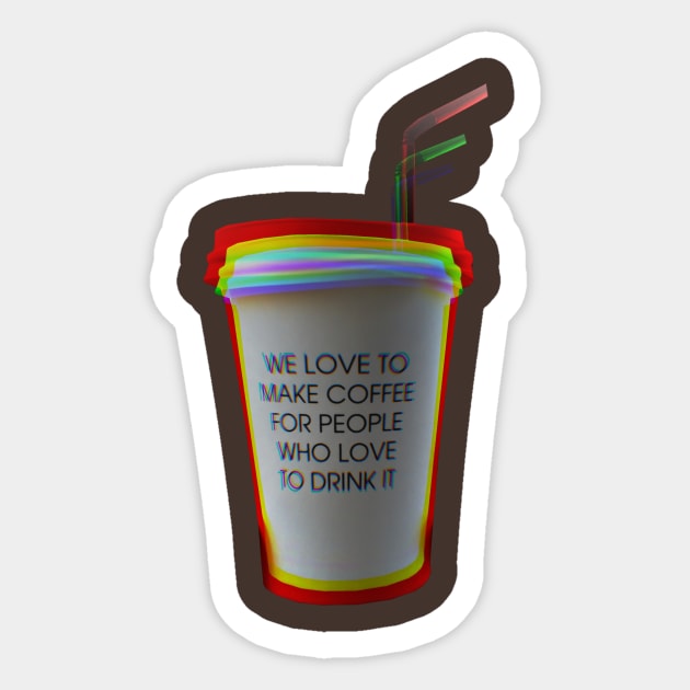 Coffee cup - gift for barista Sticker by diystore